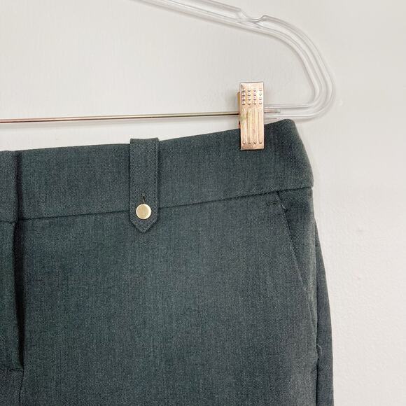 LOFT Slim Stretch Cropped Pants Heather Green 10P Petite Work Office Career - Picture 6 of 11